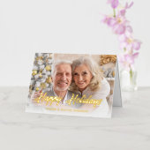 スクリプカジュアルトモダンハッピーホリデー写真 箔シーズンカード (蘭)