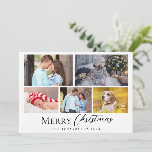 スクリプカジュアルト写真数々のメリークリスマス シーズンカード (スタンド正面)