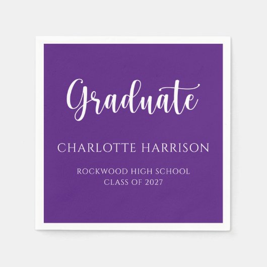 スクリプカジュアルト卒業モダン紙ナプキンス スタンダードカクテルナプキン (正面)