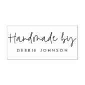スクリプカジュアルト手書きフォントスタイル「Handmade by」 ラバースタンプ (インプリント)
