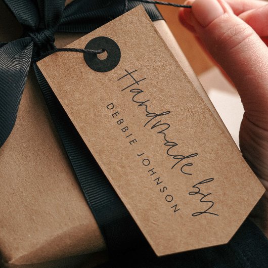 スクリプカジュアルト手書きフォントスタイル「Handmade by」 ラバースタンプ