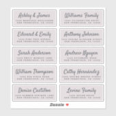 スクリプカジュアルト結婚のゲスト住所 シール (シート)