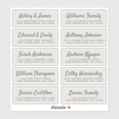 スクリプカジュアルト結婚のゲスト住所 シール (シート)