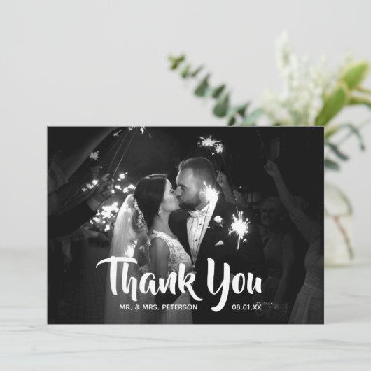 スクリプカジュアルト結婚の写真 サンキューカード (スタンド正面)