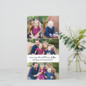 スクリプカジュアルト4フォトクリスマスホリデー片面 シーズンカード (スタンド正面)