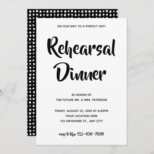 スクリプカジュアルト|リハーサルディナー招待状 招待状 (正面/裏面)