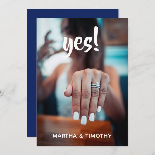 スクリプカジュアルトYes!写真婚約の発表 (正面/裏面)