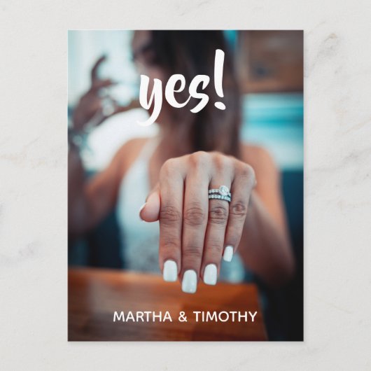 スクリプカジュアルトYes!婚約発表 ポストカード (正面)