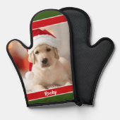 スクリプカスタムト・モノグラム・クリスマス付き写真 鍋つかみ (正面/裏面)