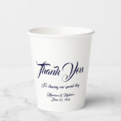 スクリプカスタムトnavy blue white 感謝していyou結婚's 紙コップ (裏面)