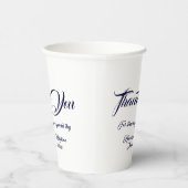 スクリプカスタムトnavy blue white 感謝していyou結婚's 紙コップ (右)