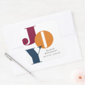 スクリプカラフルトはっきりした・ジョイ・ホリデイ スクエアシール (封筒)