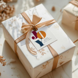 スクリプカラフルトはっきりした・ジョイ・ホリデーメッセージカード フェイバータグ