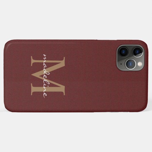 スクリプガーリート綿編み赤金ゴールドモノグラム Case-Mate iPhoneケース (裏面(横))