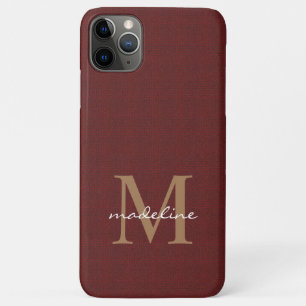 スクリプガーリート綿編み赤金ゴールドモノグラム iPhone 11 PRO MAXケース