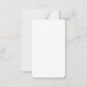 スクリプクラシカルスタイリッシュトのプレーン白黒 ノートカード (裏面)