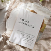 スクリプコンテンポラリートモダンシンプルの写真結婚の種類 招待状