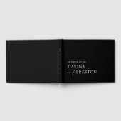 スクリプコンテンポラリートモダンシンプルミニマリストBLACK ゲストブック (全面)