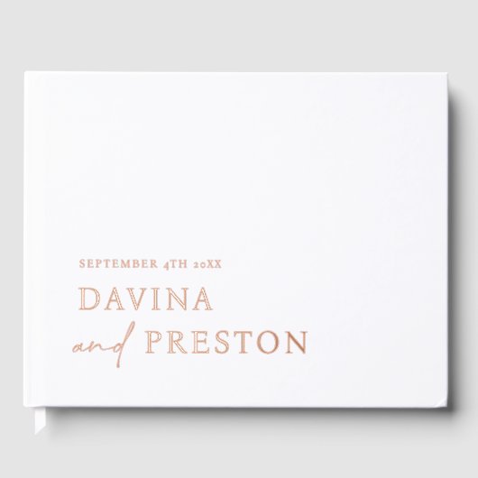 スクリプコンテンポラリートモダンシンプルミニマリストWHITE ゲストブック (正面)