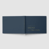 スクリプコンテンポラリートモダンシンプルMINIMALIST NAVY ゲストブック (全面)