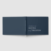 スクリプコンテンポラリートモダンシンプルMINIMALIST NAVY ゲストブック (全面)