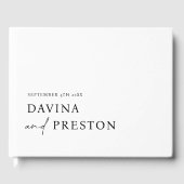 スクリプコンテンポラリートモダンミニマリスト白黒 ゲストブック (正面)