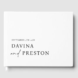 スクリプコンテンポラリートモダンミニマリスト白黒 ゲストブック