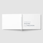 スクリプコンテンポラリートモダンミニマルNAVY BLUE ゲストブック (全面)