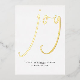 スクリプコンテンポラリートJoyクリスマス金ゴールド 箔シーズンカード