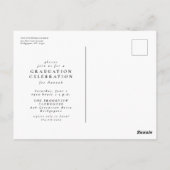 スクリプシンプルトエレガントグラッドワンフォト卒業 ポストカード (裏面)