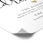 スクリプシンプルトエレガントシグネチャーのドリンク記号 ポスター (角)