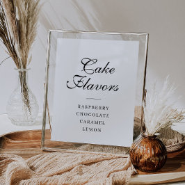 スクリプシンプルトケーキのフレーバー記号 ポスター