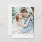 スクリプシンプルトハート結婚の写真 サンキューカード (正面)