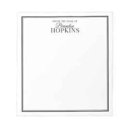 スクリプシンプルトモダン・ブラックのデスクからの ノートパッド