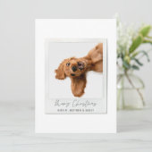 スクリプシンプルトヴィンテージ写真のクリモダンスマス シーズンカード (スタンド正面)