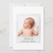 スクリプシンプルトヴィンテージ写真の誕生発表 シーズンカード (正面)