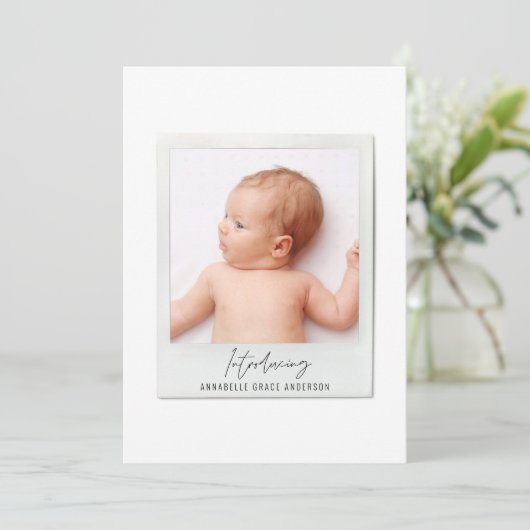 スクリプシンプルトヴィンテージ写真の誕生発表 シーズンカード (スタンド正面)