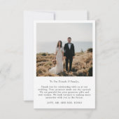 スクリプシンプルト写真結婚のサンキューカードWノート サンキューカード (裏面)