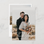 スクリプシンプルト写真結婚のサンキューカードWノート サンキューカード (正面/裏面)