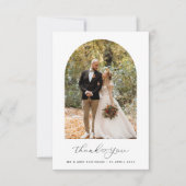 スクリプシンプルト写真結婚の サンキューカード (正面)