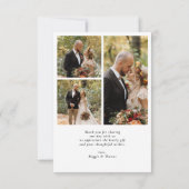 スクリプシンプルト写真結婚の サンキューカード (裏面)