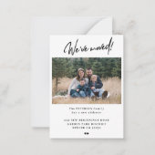 スクリプシンプルト家族の写真を移動する告知 ノートカード (正面)