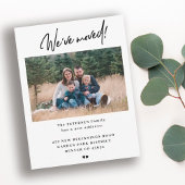 スクリプシンプルト家族の写真を移動する告知 ノートカード