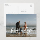 スクリプシンプルト家族の写真休日 ポストカード (正面/裏面)