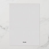 スクリプシンプルト金ゴールドクロス洗礼 箔招待状 (裏面)