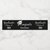 スクリプシンプルト黒卒業水瓶ラベル ペットボトルラベル (シングルラベル)