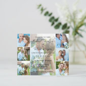 スクリプシンプルト7枚コラージュ結婚式招待状 (スタンド正面)