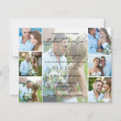スクリプシンプルト7枚コラージュ結婚式招待状 (正面)