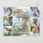 スクリプシンプルト7枚コラージュ結婚式招待状 (正面)