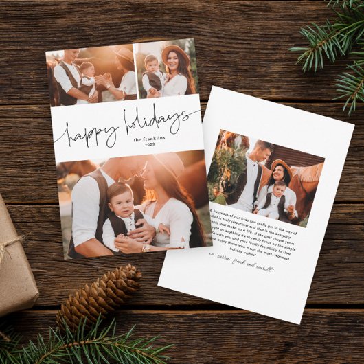 スクリプシンプルトhappy holidays photo collage シーズンカード